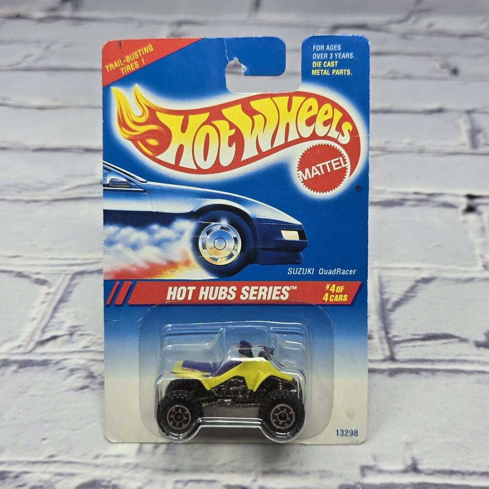 1995 Hot Wheels #311 Hot Hubs SUZUKI QuadRacer W/ Off Road Construction Tires